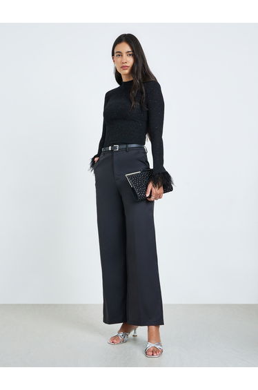 Black Wide Leg Trousers
