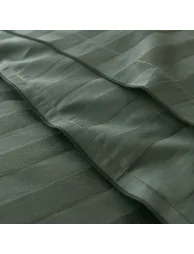 Victor Striped 100% Washed Cotton Satin 300 Thread Count Fitted Sheet - 5