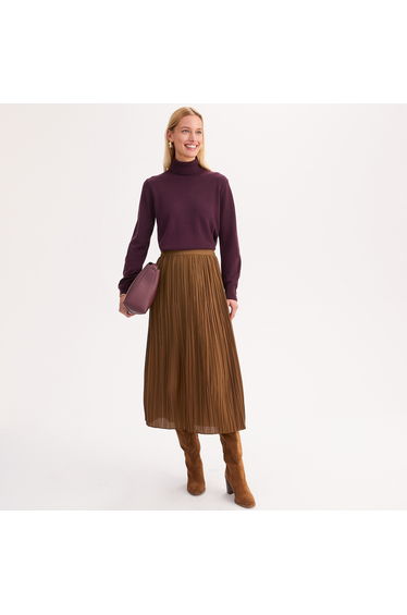 Wool Blend Turtleneck Jumper/Sweater in Fine Knit