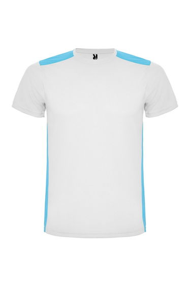 Roly Childrens/Kids Detroit Sports T-Shirt - White/Turquoise