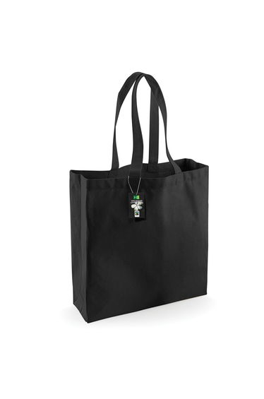 Westford Mill Cotton Classic Shopper Bag (21 Litres) (Pack of 2) - Black