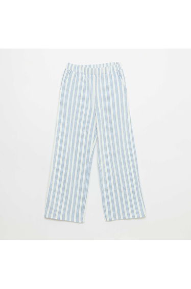 Wide Crêpe Knit Trousers WHITE