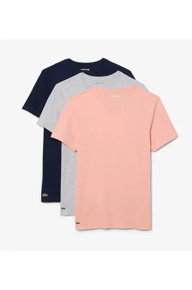 تيشيرت لاكوست متعدد الالوان 3 بأكمام قصيرة