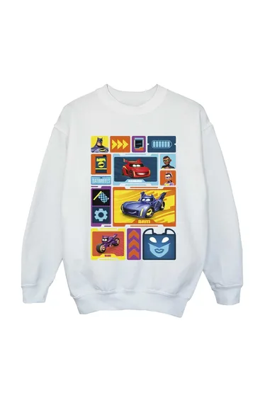 Batwheels Girls Collage Sweatshirt - White
