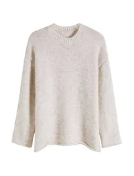 Cable Cape Knit Two-Piece Sweater Set in Ivory - 7