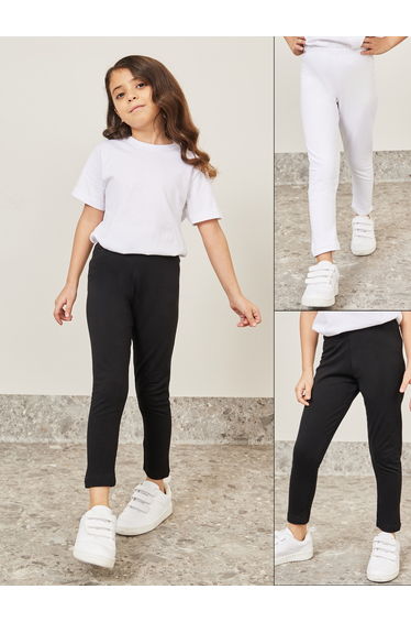 Pack of 2 - Solid Cotton Leggings