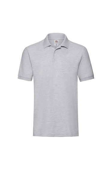 Fruit of the Loom Mens Premium Pique Polo Shirt - Heather Grey