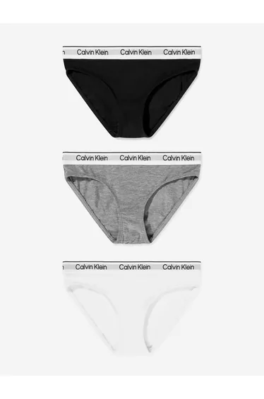 Calvin Klein Girls 3 Pack Bikini Knickers Set in Multicolour