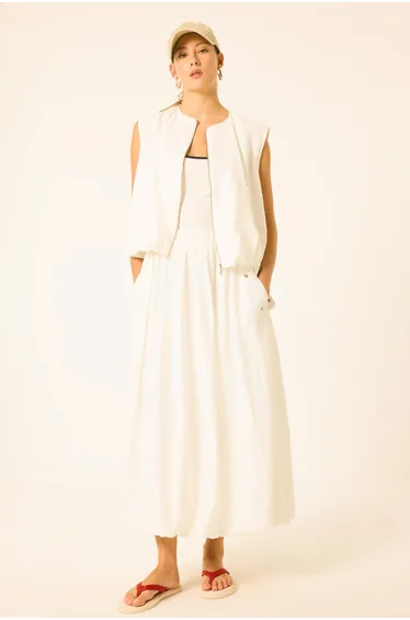 ZIPPED VEST AND SKIRT SET