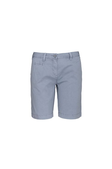 Kariban Womens/Ladies Washed Effect Bermuda Shorts - Washed Smokey Blue
