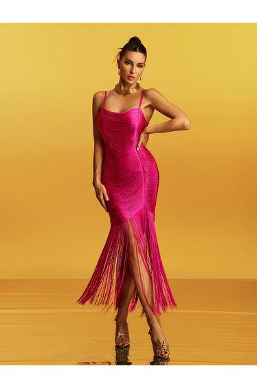 Syriel Spaghetti Fringe Maxi Dress