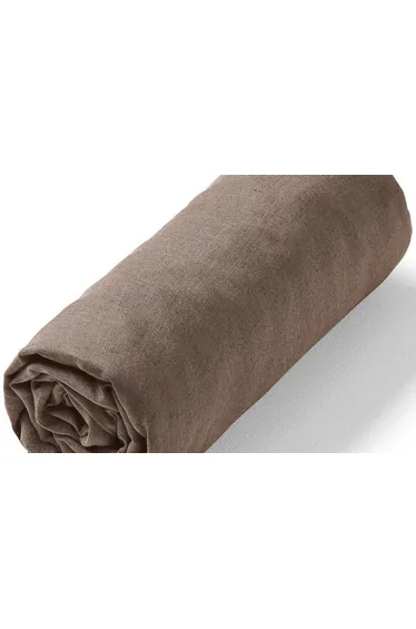 شرشف سرير كتان مغسول بحواف مطاطية