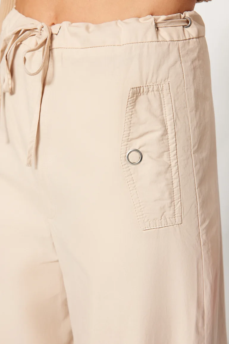 Trousers with Smocking Detail Legs - 3