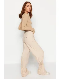 Trousers with Smocking Detail Legs - 1