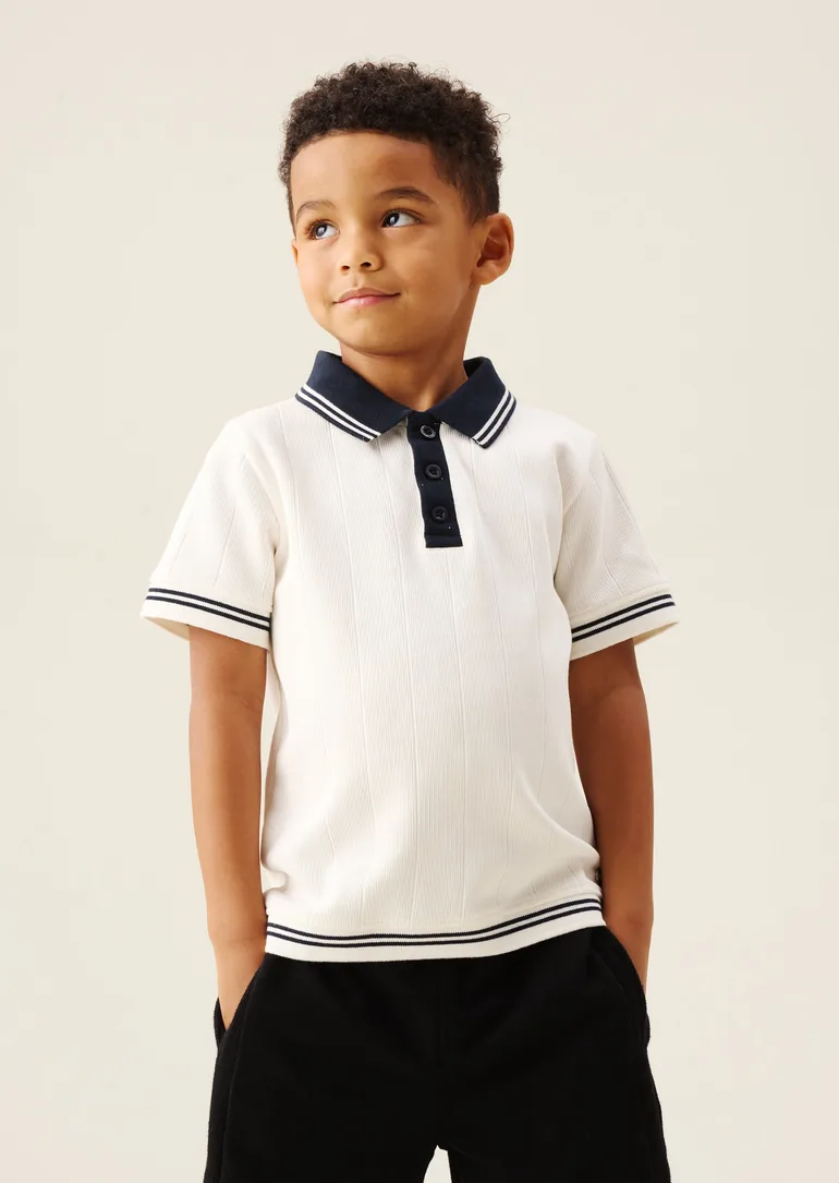 Oakley Rib Navy Contrast Polo