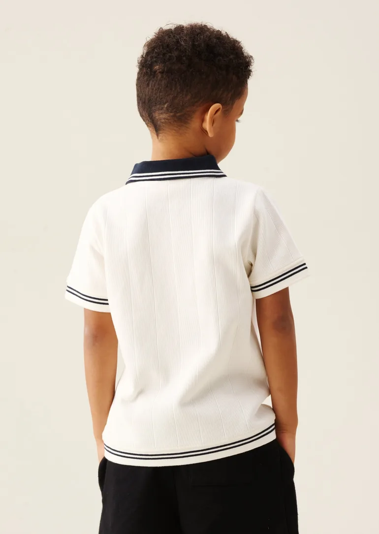 Oakley Rib Navy Contrast Polo - 2