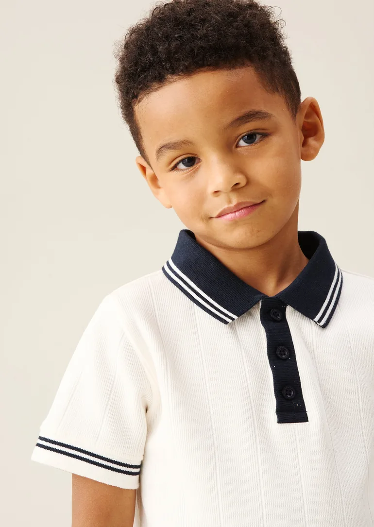 Oakley Rib Navy Contrast Polo - 1