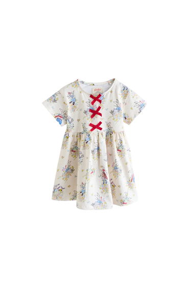 Cath Kidston Girls Bunny Bow Casual Dress - Cream