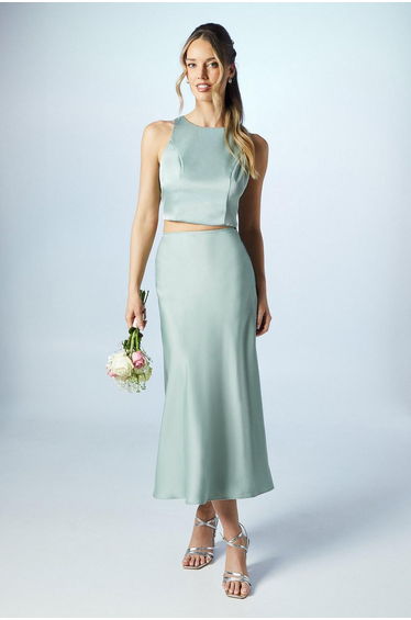 Satin Racer Bridesmaids Co-Ord Top