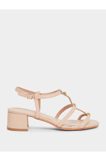 Women Pink Strappy Block Heel Sandals