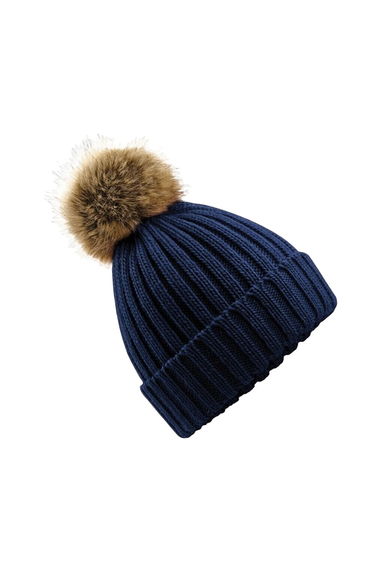 Beechfield Unisex Cuffed Design Winter Hat - Navy