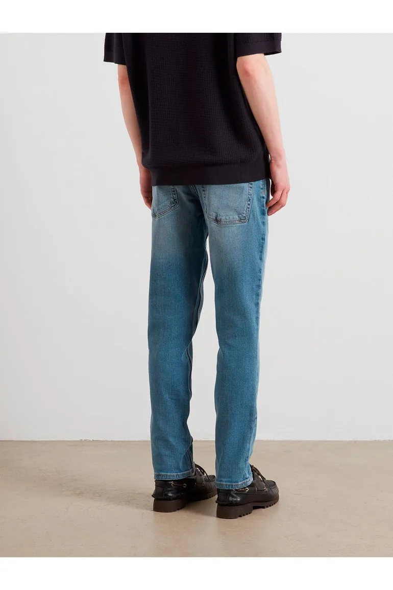 Elm Straight Denim Washed Light Blue Rinse - 2