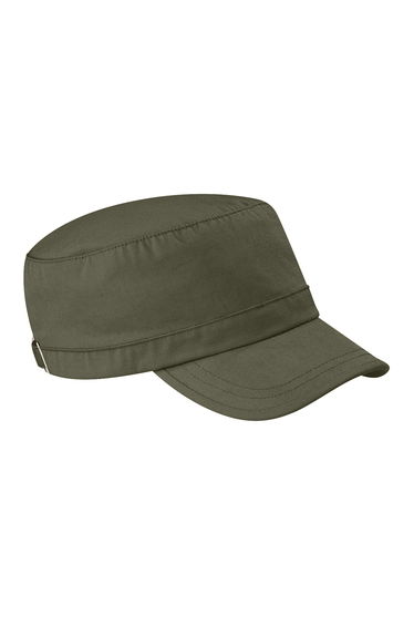 Beechfield Army Cap / Headwear (Pack of 2) - Olive Green