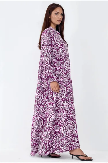 Comfortable Patterned Maxi Dress