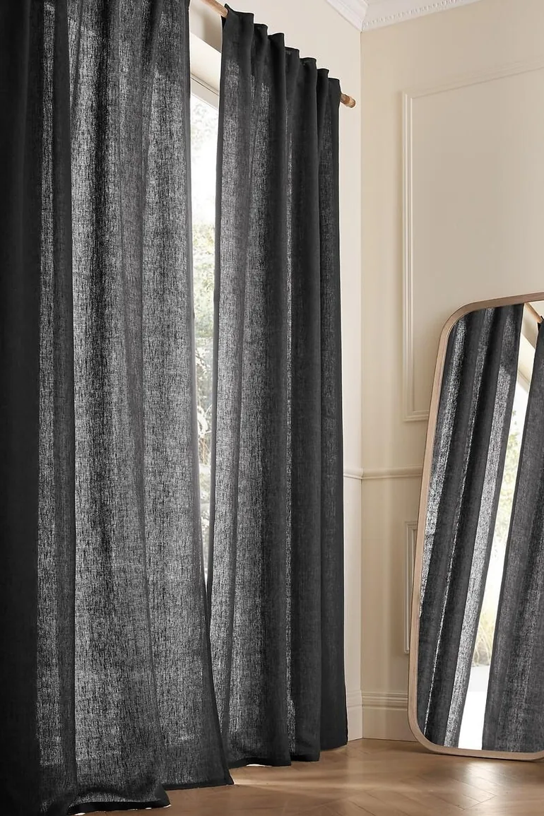 Cedal Heavyweight Linen Curtain with Concealed Tab Top Header