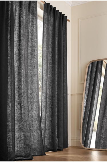 Cedal Heavyweight Linen Curtain with Concealed Tab Top Header