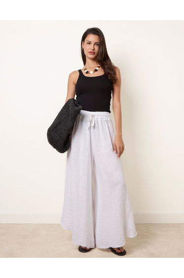 Extreme Wide Leg Linen Trousers