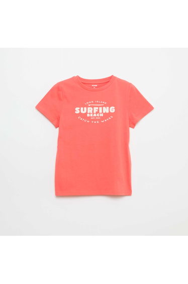 Printed Message T-Shirt ORANGE