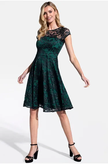 Lace Fit N Flare Dress