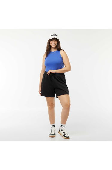 Lightweight sweatshirt fabric shorts BLACK