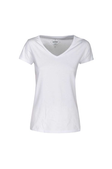 James Harvest Womens/Ladies Whailford V Neck T-Shirt - White
