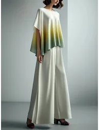 High Waisted Loose Pleated Solid Color Split-Joint Pants Trousers