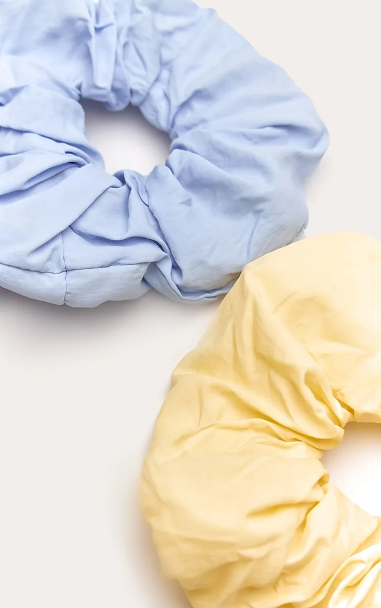 Lemon Powder Blue Scrunchie Multi Pack - 2
