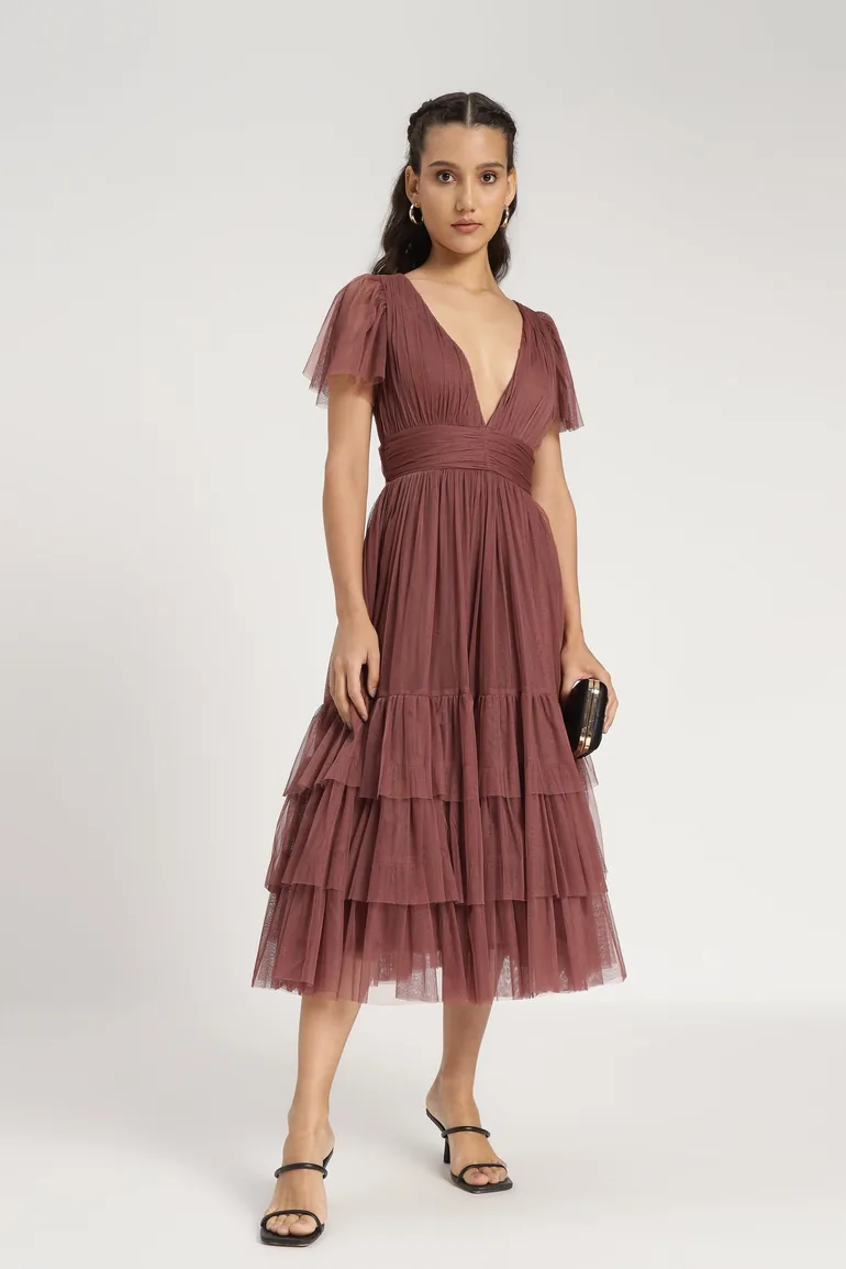 rose brown bridesmaid dress Rose Fashion Forward Bridesmaids Dress