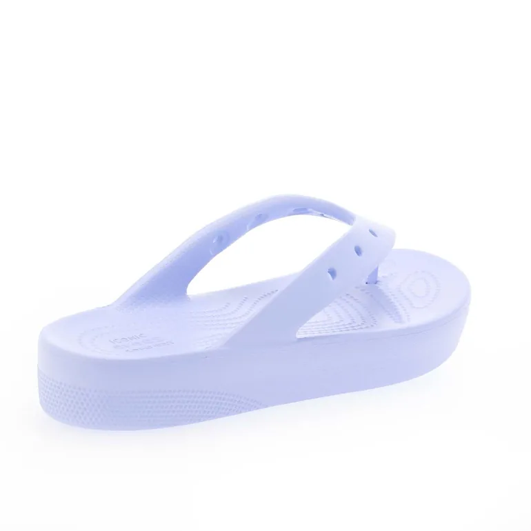 Women's Crocs Classic Platform Flip Flop in Blue - 3