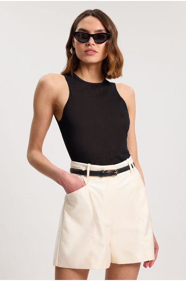 Tailored Satin Shorts