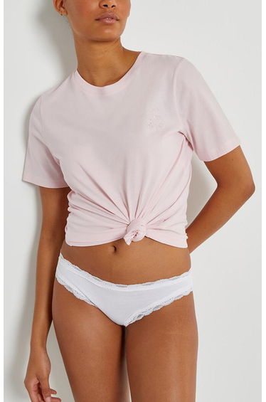 Pack of 3 Knickers in Cotton with Lace