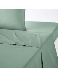 شرشف سرير بقطن سادة - 2