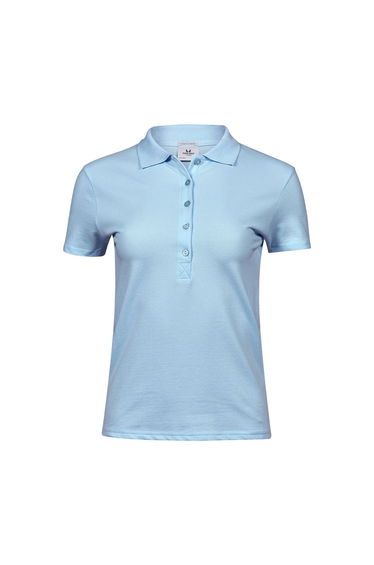 Tee Jays Womens/Ladies Luxury Stretch Polo Shirt - Light Blue