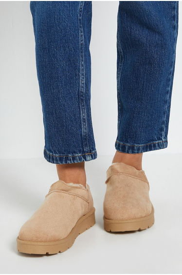 Pamela Cozy Faux Suede Fur Trim Boots