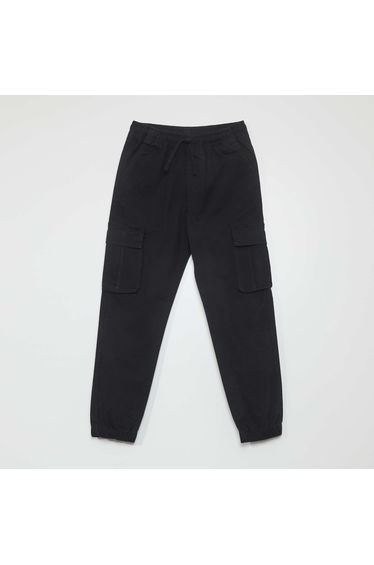 Multi-pocket trousers black