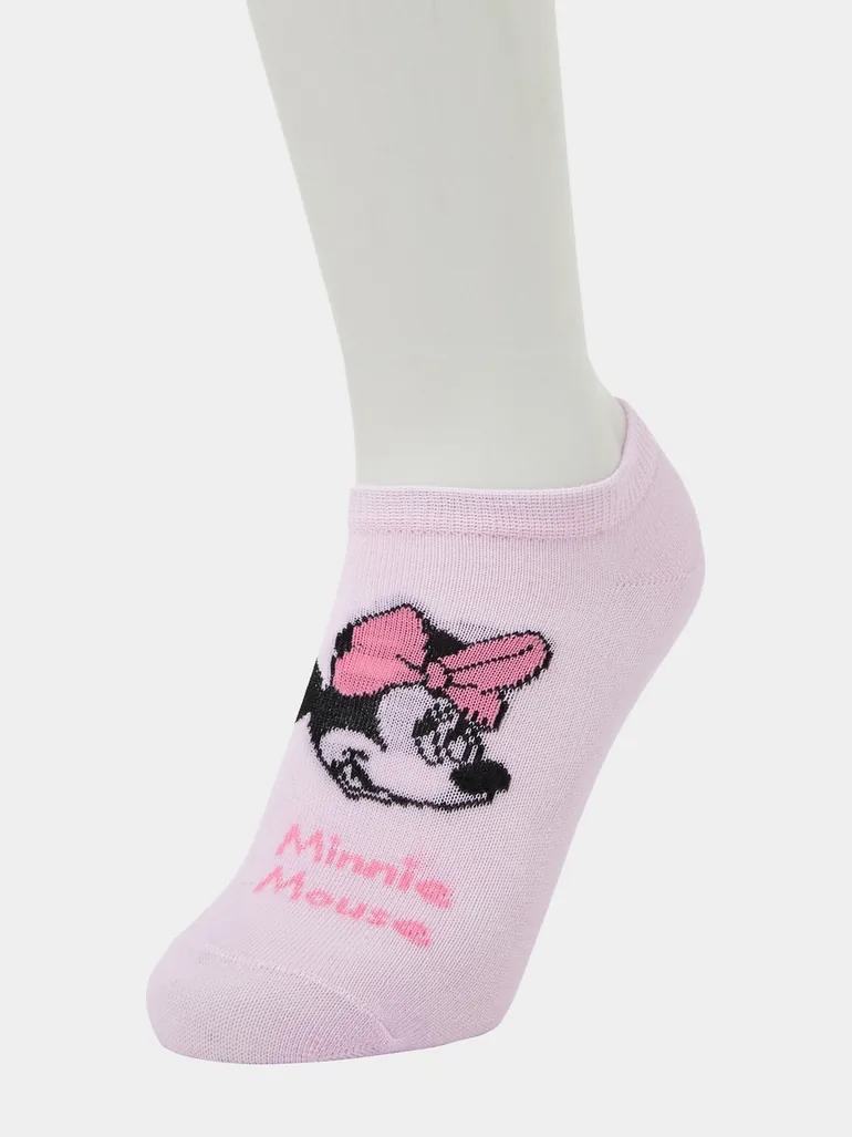 Girls Set of 3 - Minnie Mouse Ankle Socks - 3