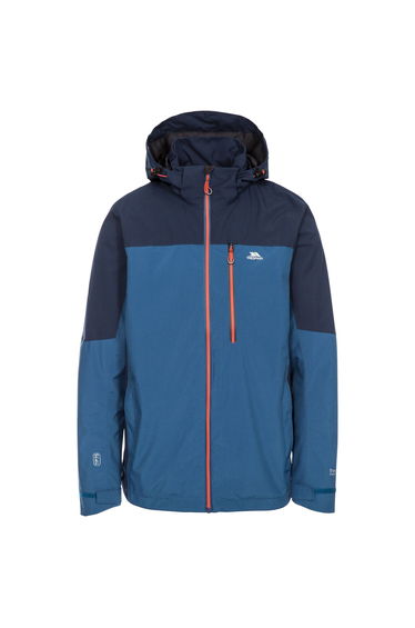 Trespass Mens Tappin Hooded Waterproof Jacket - Indigo