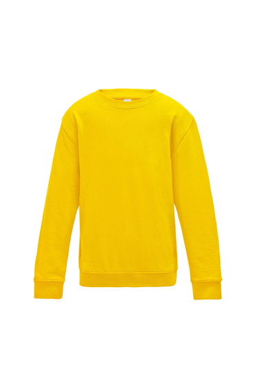 AWDis Just Hoods Childrens/Kids Plain Crew Neck Sweatshirt - Sun Yellow