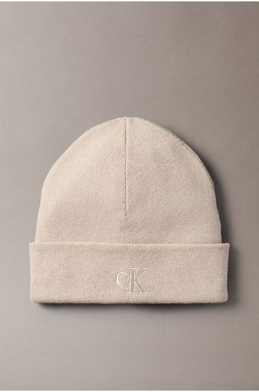 Ck Fine Rib Beanie Chateau Grey