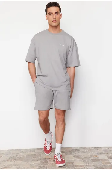 Trendyol Gray Tracksuit Oversize Set